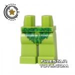 LEGO Mini Figure Legs Lime Green with Poison Ivy Pattern