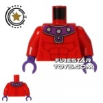 LEGO Mini Figure Torso Red and Purple Magneto