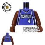 LEGO Mini Figure Torso NBA Sacramento Kings Player 4