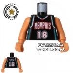 LEGO Mini Figure Torso NBA Memphis Grizzlies Player 16