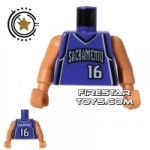 LEGO Mini Figure Torso NBA Sacramento Kings Player 16
