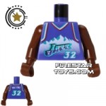 LEGO Mini Figure Torso NBA Utah Jazz Player 32