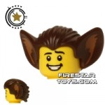LEGO Hair Bat Ears Dark Brown