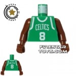 LEGO Mini Figure Torso NBA Boston Celtics Player 8