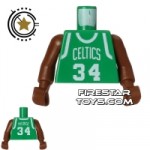 LEGO Mini Figure Torso NBA Boston Celtics Player 34