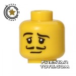 LEGO Mini Figure Heads Curled Moustache
