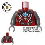 LEGO Mini Figure Torso Red Armour with Jewel Wolf Fur