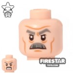 LEGO Mini Figure Heads Frown Gray Moustache