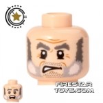 LEGO Mini Figure Heads Gray Beard and Sideburns