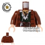 LEGO Mini Figure Torso Shirt and Brown Coat