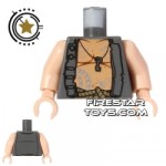 LEGO Mini Figure Torso Open Vest and Tattoos