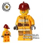 LEGO City Mini Figure  Fireman Orange Visor