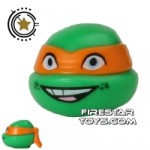 LEGO Mini Figure Heads Teenage Mutant Ninja Turtles Michelangelo Smile