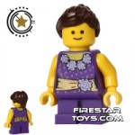 LEGO City Mini Figure Girl Purple Outfit