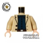 LEGO Mini Figure Torso Aldrich Killian Tan Jacket