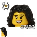 LEGO Hair Long Thick Hair Black