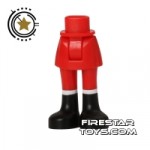 LEGO Friends Mini Figure Legs Red Skirt and Black Boots