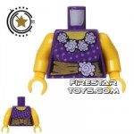 LEGO Mini Figure Torso Purple with Gold Sash