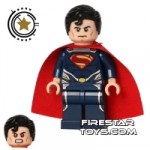 LEGO Super Heroes Mini Figure Superman Dark Blue Suit