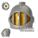 LEGO Helmet With Face Grill Pearl Light Gray
