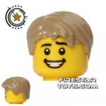 LEGO Hair Short Tousled Dark Tan