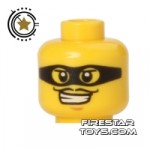 LEGO Mini Figure Heads Burglar Mask Smile