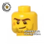LEGO Mini Figure Heads Stubble and Scar