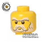 LEGO Mini Figure Heads Beard White