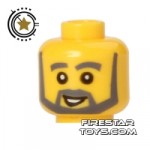 LEGO Mini Figure Heads Smile Gray Beard