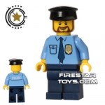 LEGO City Mini Figure Police Blue Shirt and Hat