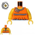 LEGO Mini Figure Torso Orange Halter Top