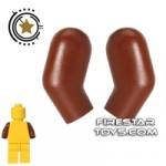 LEGO Mini Figure Arms Pair Reddish Brown