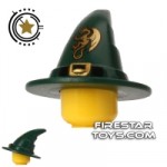 LEGO Wizard Hat Dark Green with Gold Dragon