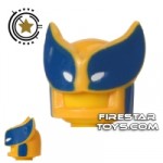 BrickForge Savage Mask Yellow/Blue with White Eyes