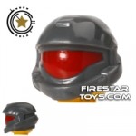 BrickForge Shock Trooper Helmet Dark Blueish Gray and Red