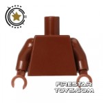LEGO Mini Figure Torso Plain Reddish Brown