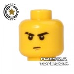 LEGO Mini Figure Heads Stern Eyebrows