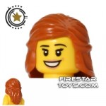 LEGO Hair Long with Braid Dark Orange