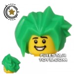 LEGO Hair Spiked Bright Green
