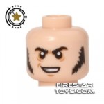 LEGO Mini Figure Heads Sideburns Crooked Smile