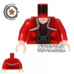 LEGO Mini Figure Torso Red Belted Top Red Harrington