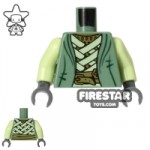 LEGO Mini Figure Torso Green Robe with Gold Armour