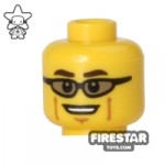 LEGO Mini Figure Heads Sunglasses Cheek Lines