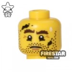 LEGO Mini Figure Heads Stubble Dirt Marks