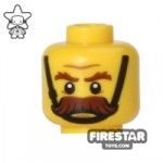 LEGO Mini Figure Heads Moustache and Chin Strap