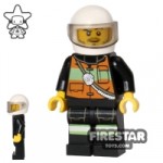 LEGO City Mini Figure  Fire Orange Jacket
