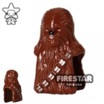 LEGO Mini Figure Heads Star Wars Chewbacca Reddish Brown