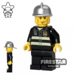 LEGO City Mini Figure Fireman Cheek Lines