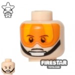 LEGO Mini Figure Heads Star Wars Pilot Orange Visor