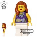 LEGO City Mini Figure Female Purple Top